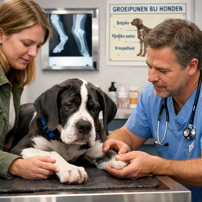 Groeipijnen bij puppy's