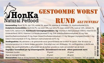 HonKa Gestoomde Worst Rund – 400 g