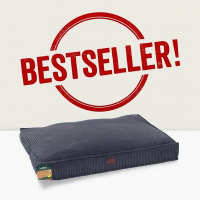 ​Ribstof Hondenkussen met wasbare hoes - 100x70x14 cm