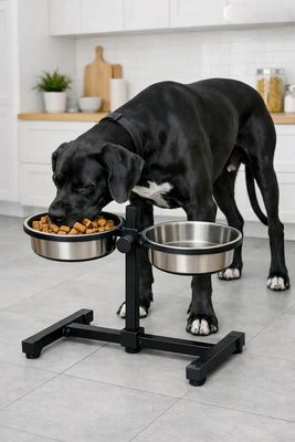 Volwassen hond geniet van HonKa Adult High Energy 24/18 koudgeperste hondenvoeding