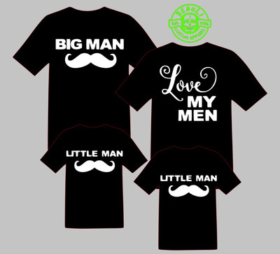 Moustache Family (4 shirt set)