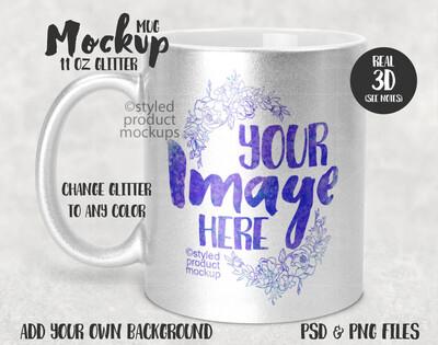 Glitter Mug; Custom Design (12 oz)