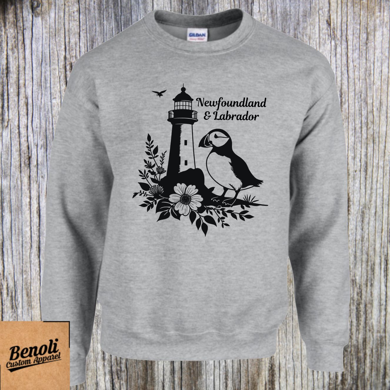 Puffin + Lighthouse (T-shirt, Crewneck, Hoodie) - Youth and Adult Sizes
