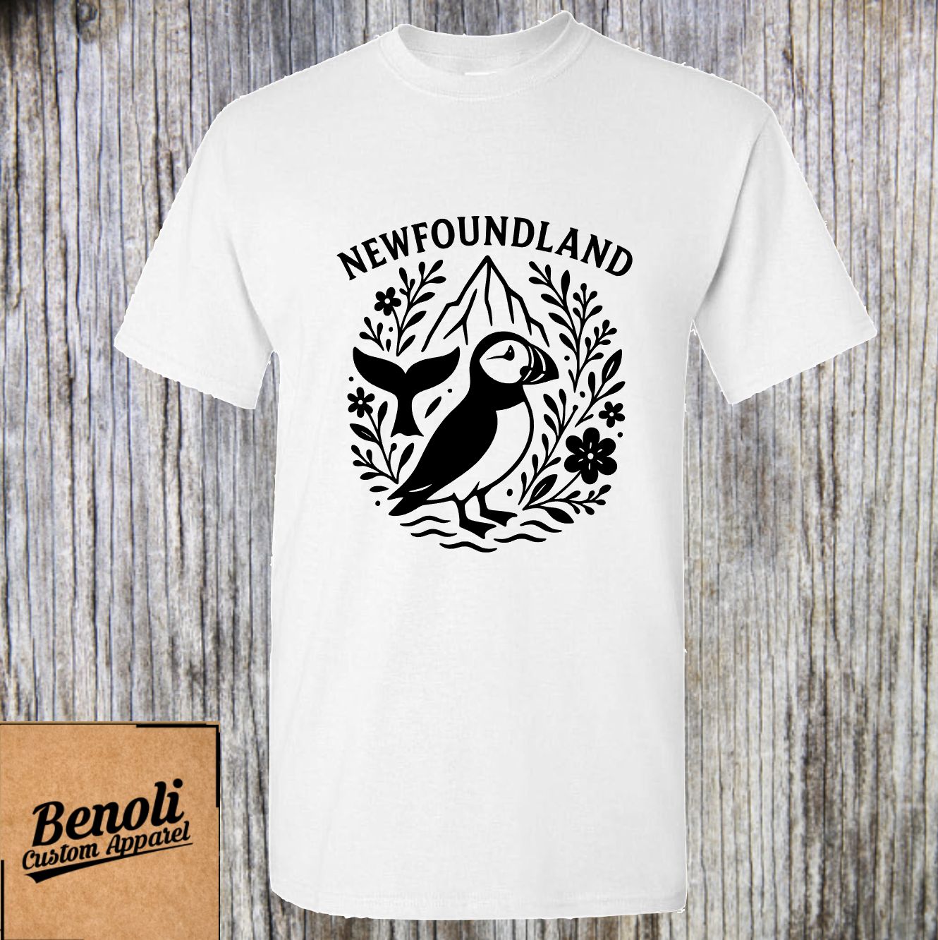 Puffin + Iceberg + Whale Tail (T-shirt, Crewneck, Hoodie) - Youth and Adult Sizes