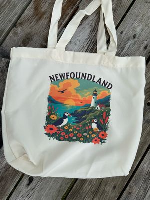 Newfoundland Scenery Reusable Tote Bag