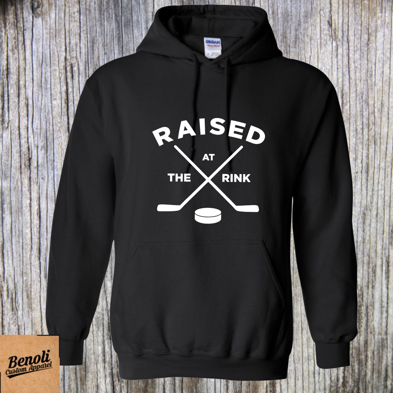 Raised At The Rink - Hoodie or Crewneck