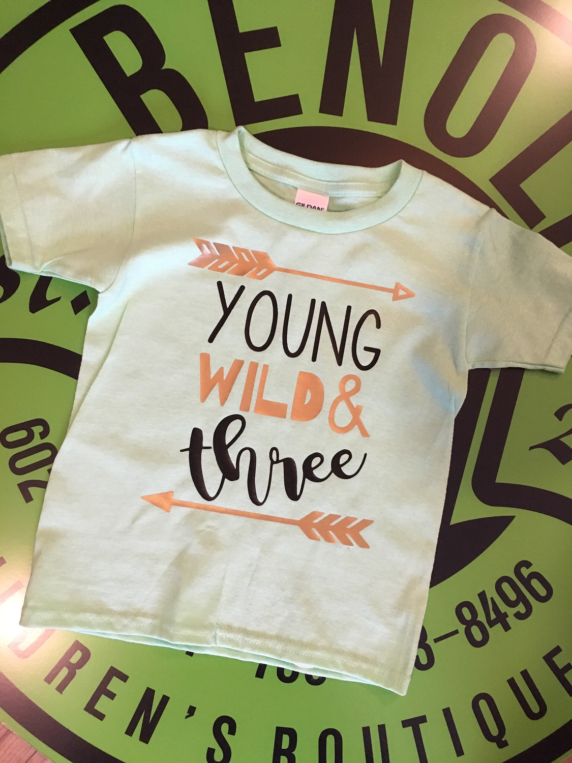 Young, Wild and Three Birthday Tee