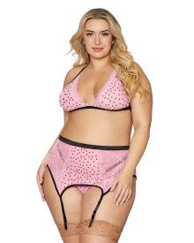 BRA GARTER AND PANTY PNK PLUS