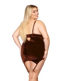 GARTER SLIP &amp; G STRING PLUS - Badd Kitty