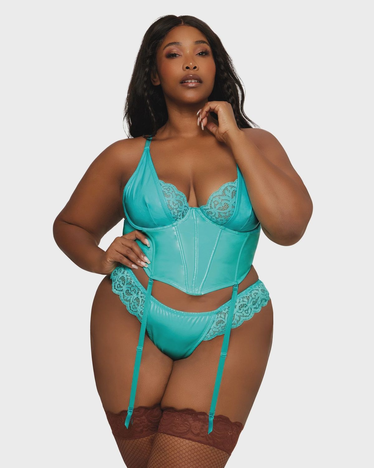 BUSTIER &amp; GSTRING OCEAN PLUS