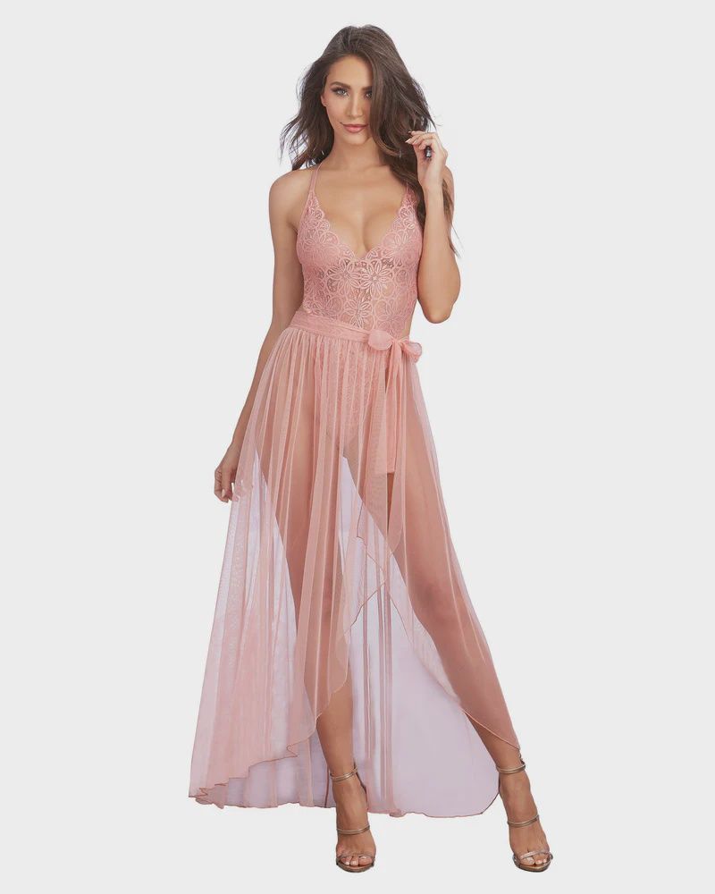 LACE TEDDY &amp; SKIRT ASST