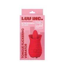 LUV INC TONGUE FLICKERING VIBRATOR, Color: RED