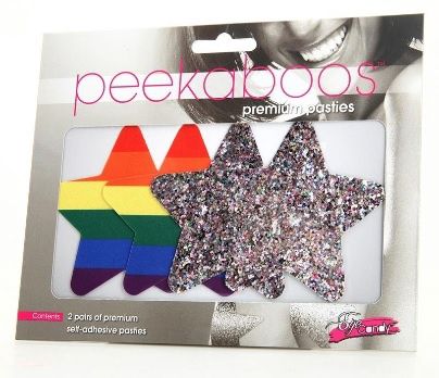PEEKABOO PRIDE GLITTER RAINBOW STARS
