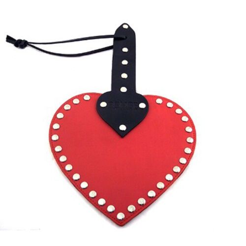 ROUGE LEATHER PADDLE HEART