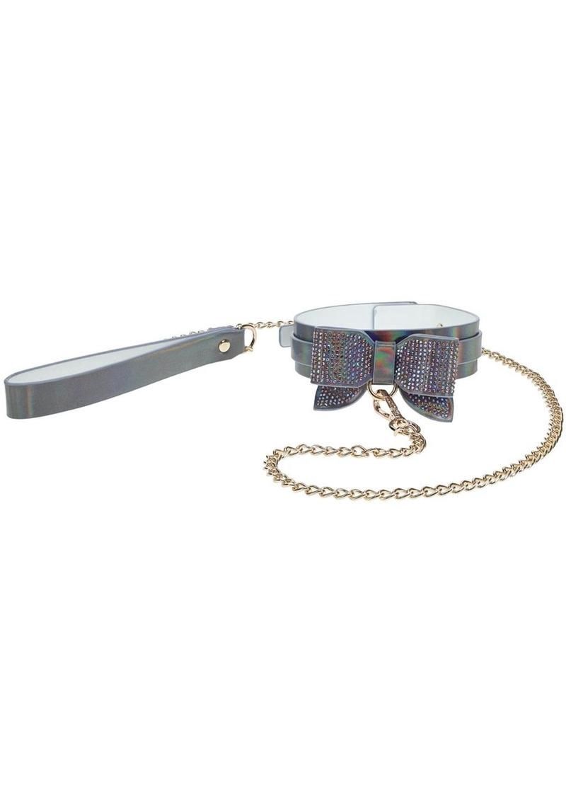 OUCH! PARIS COLLAR WITH LEASH, Color: BLACK