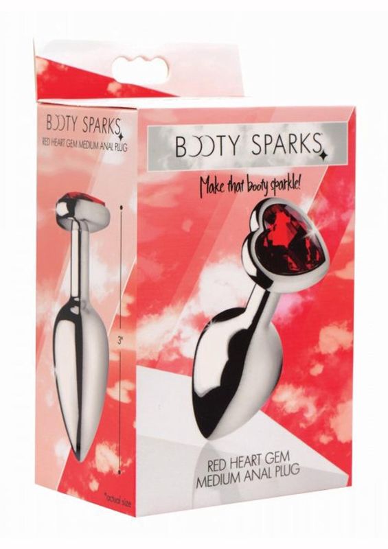 BOOTY SPARKS RED HEART METAL PLUG