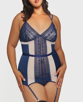 CLOVER CHEMISE NAVY PLUS - Badd Kitty
