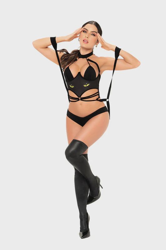 CAT GIRL TEDDY BLK