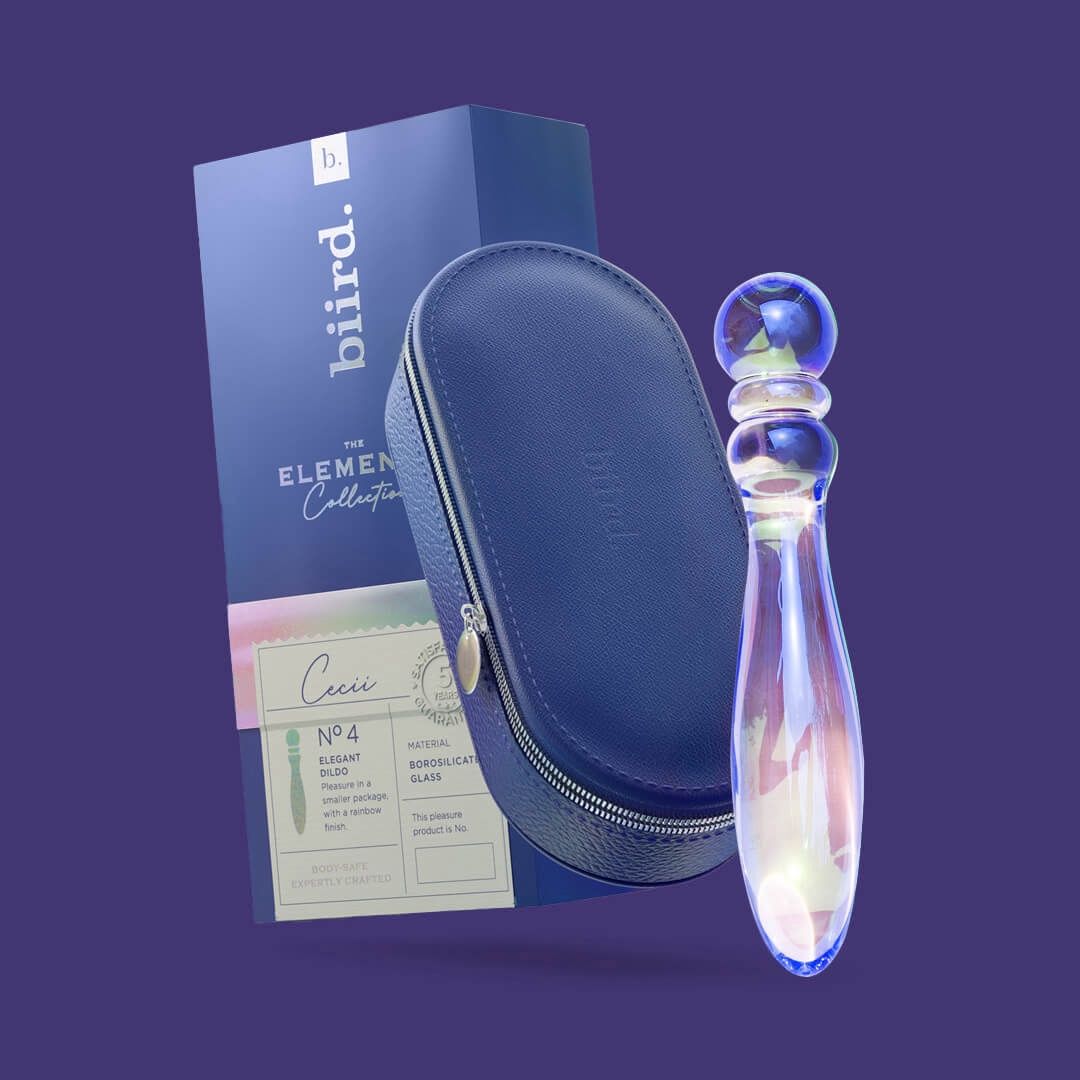 BIIRD CECII BEADED GLASS DILDO