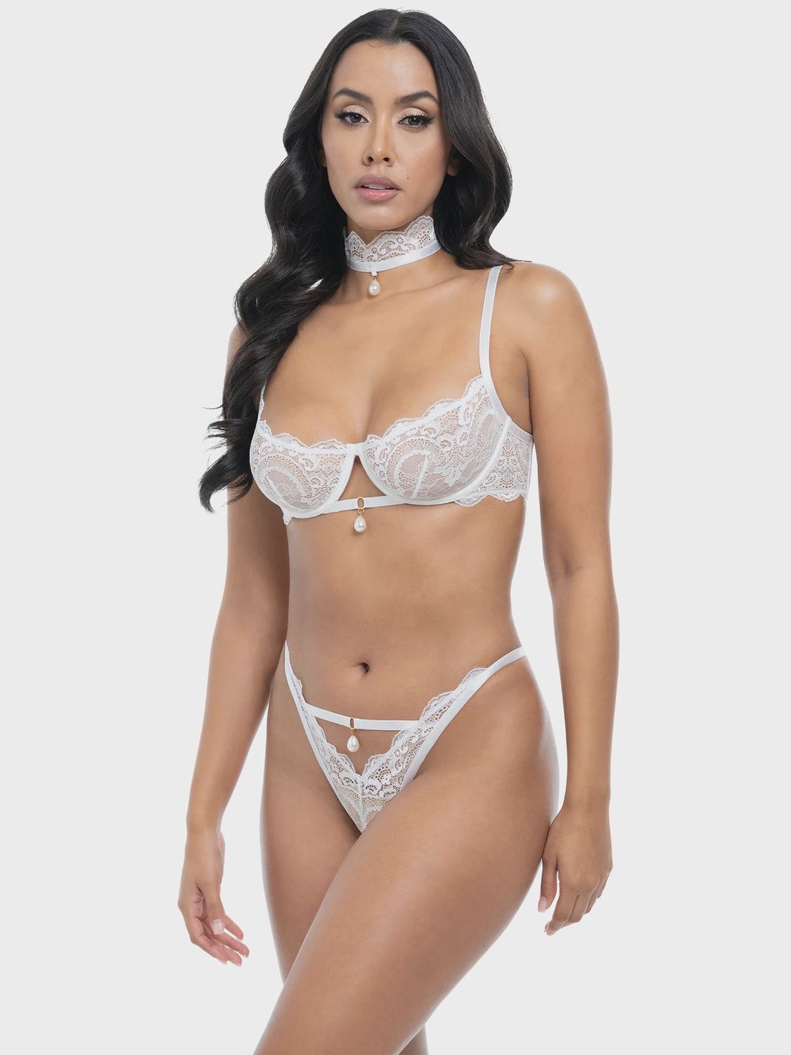 PERLA SET 2PC WHITE, Size: S/M