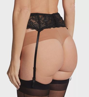 LACE GARTERBELT BLK - Badd Kitty