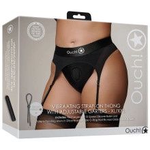 OUCH! VIBE HARNESS THONG W/ GARTERS - Badd Kitty