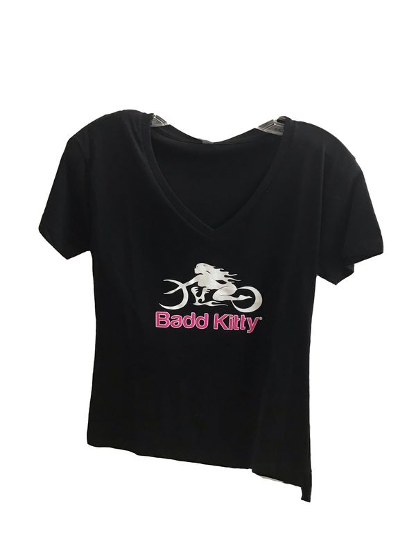 BADD KITTY BIKER TEE BLK