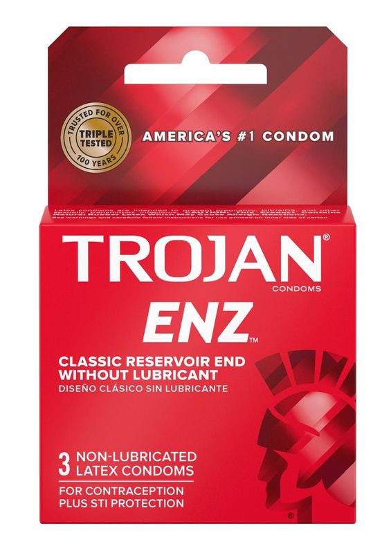 TROJAN ENZ NON LUBRICATED 3PK