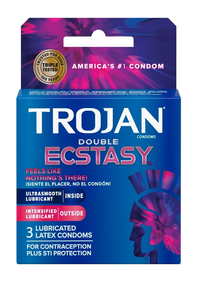 TROJAN DBL ECSTASY 3PK
