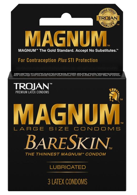 TROJAN MAGNUM BARESKIN 3PK