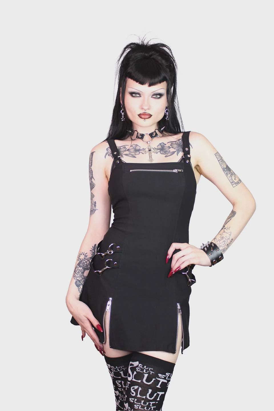 GANGSTA BLACK DRESS, Size: XSMALL