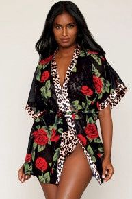 LEOPARD ROSE TEDDY &amp; ROBE