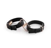 CRAVE ICON CUFFS, Color: BLACK &amp; ROSE GOLD