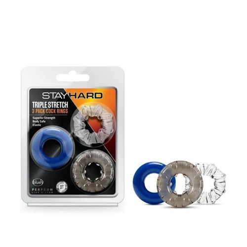 STAY HARD TRIPLE STRETCH RING SET
