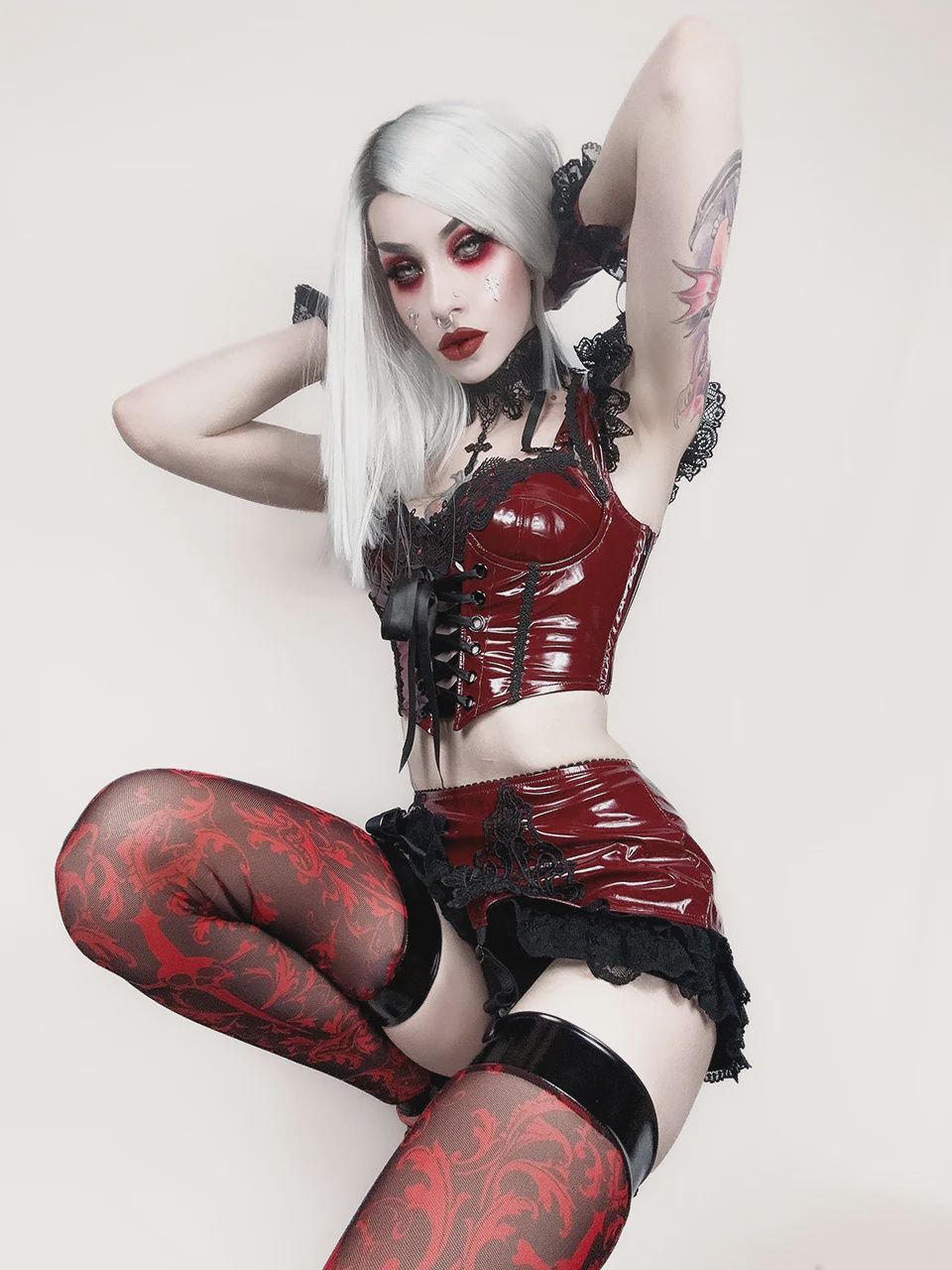BLOODLUST LACE UNDERBUST, Size: XSMALL