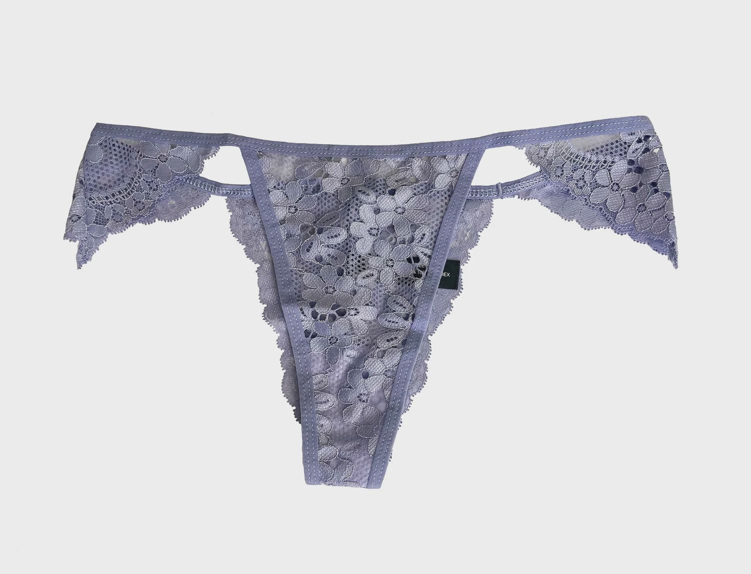 LACE LOW RISE, Color: BLUE, Size: SMALL