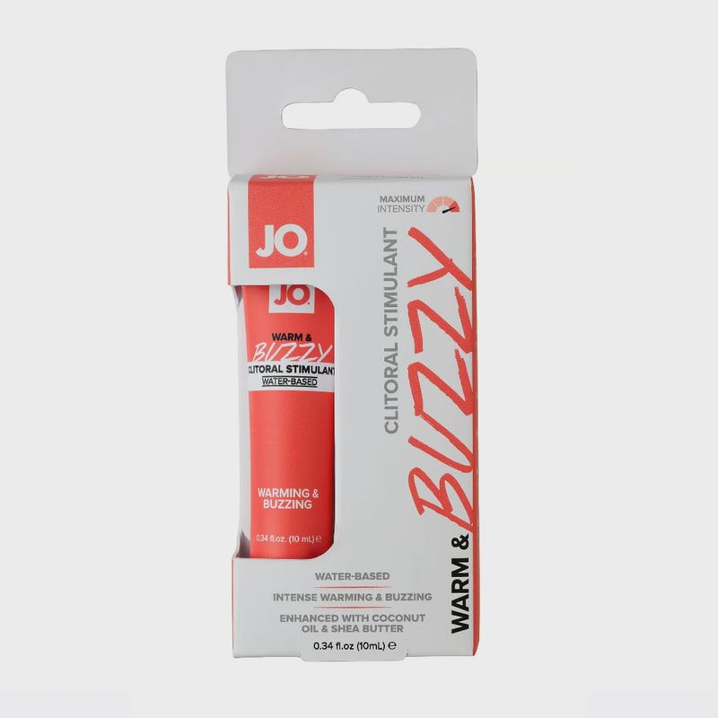 JO WARM &amp; BUZZY CLITORAL STIMULANT 0.34OZ