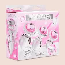 BOOTY SPARKS GLASS GEM PLUG KIT PINK - Badd Kitty