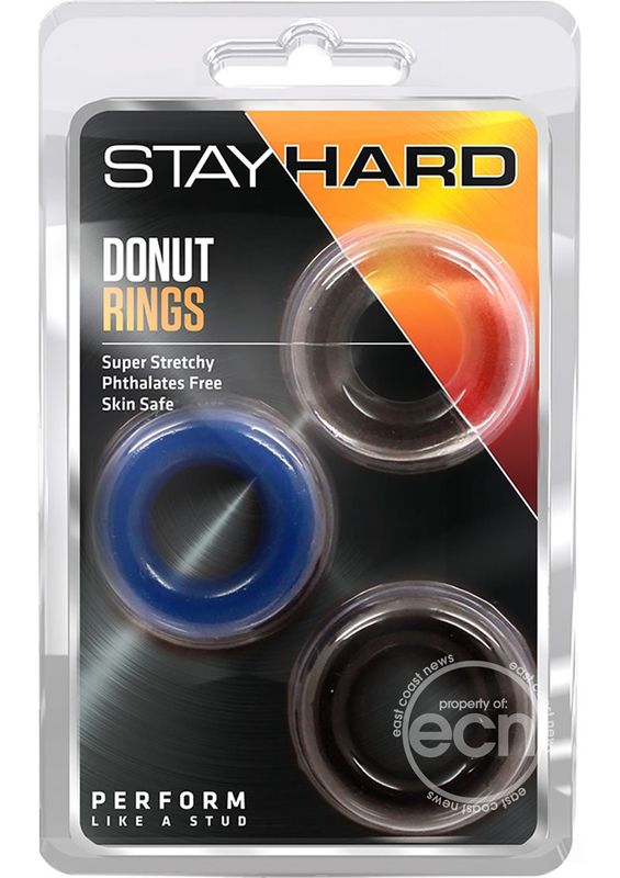 STAY HARD 3PK DONUT COCK RINGS