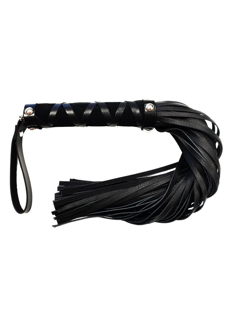 ROUGE SHORT FLOGGER W/ STUDS BLK
