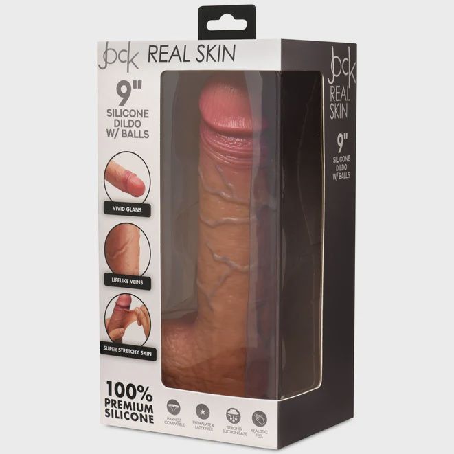 JOCK REAL SKIN 9&quot; DILDO W/ BALLS