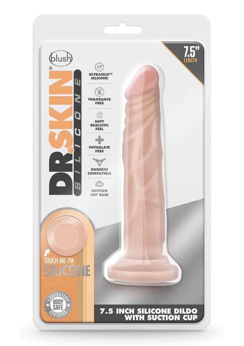 DR SKIN CARTER 7&quot; DILDO, Color: VANILLA