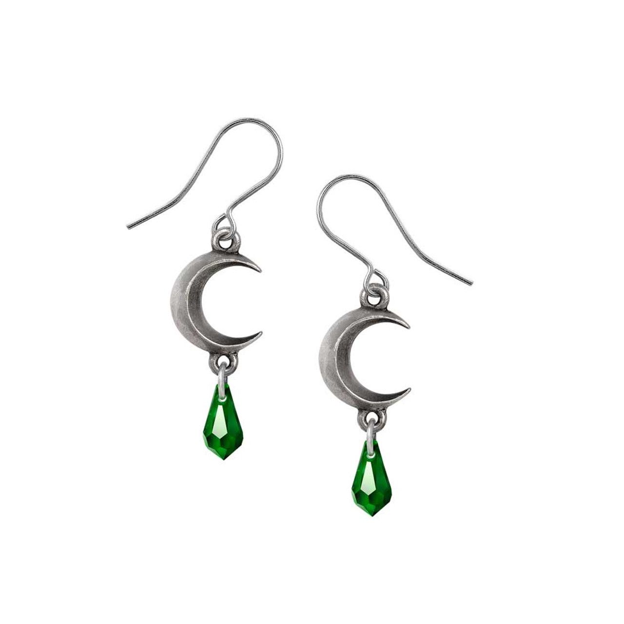 TEARS OF THE MOON EARRINGS, Color: GREEN