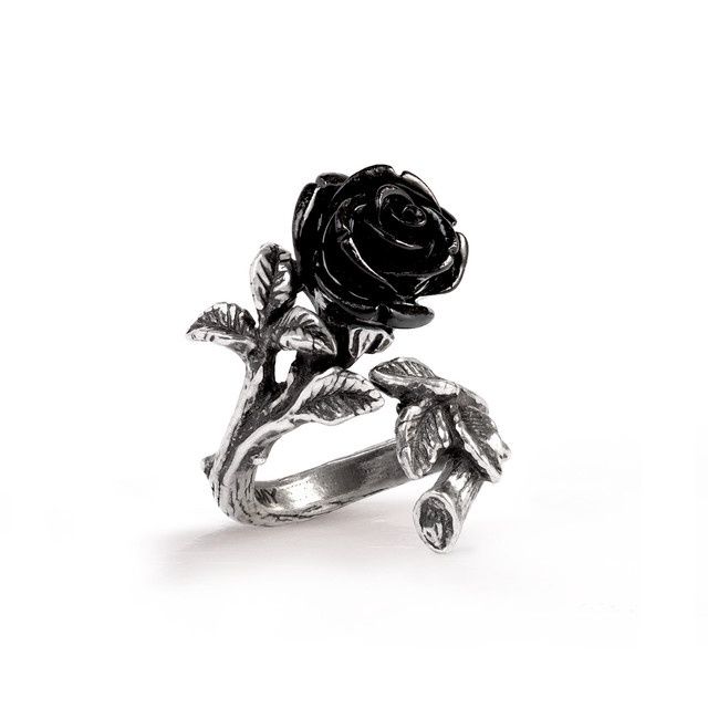 WILD BLACK ROSE RING, Size: L/N 6/7