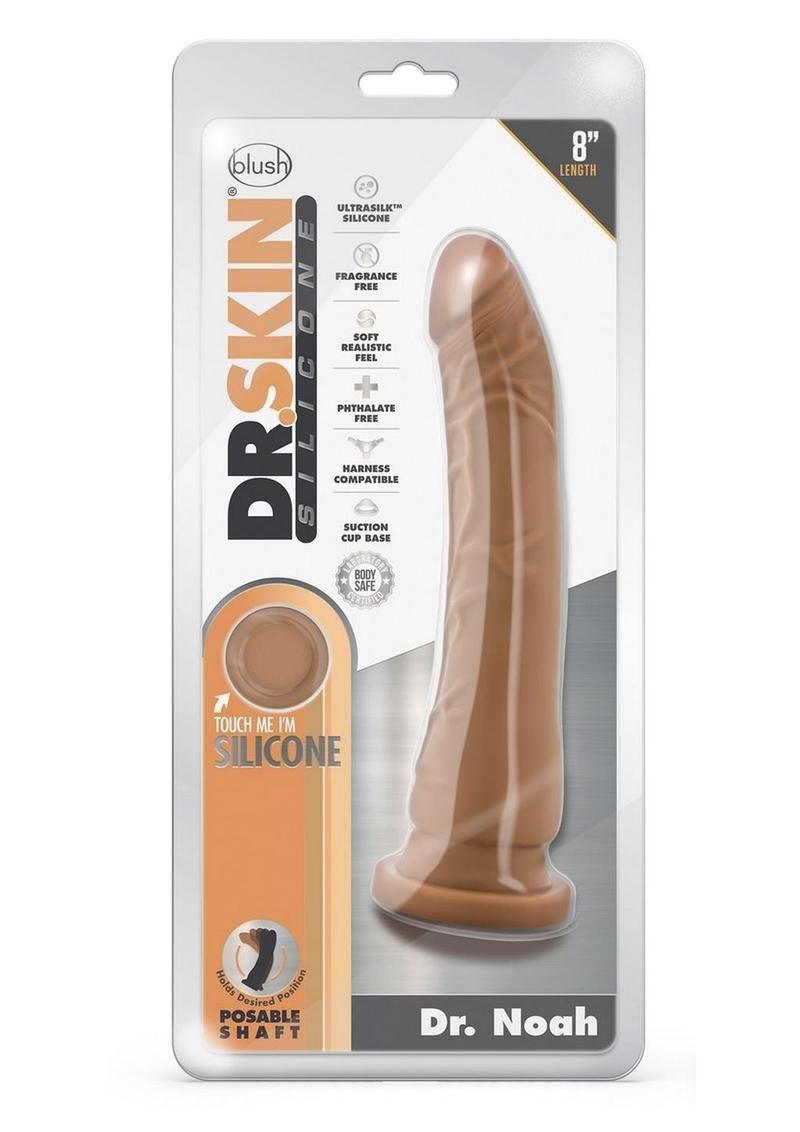 DR SKIN NOAH 8.5&quot; DILDO, Color: MOCHA