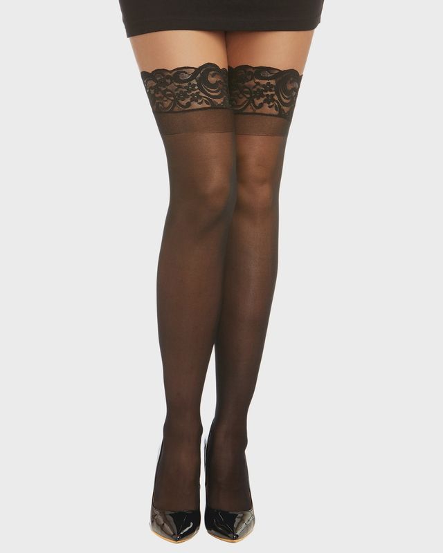 LACE TOP STAY UP SHEER THIGH HIGHS