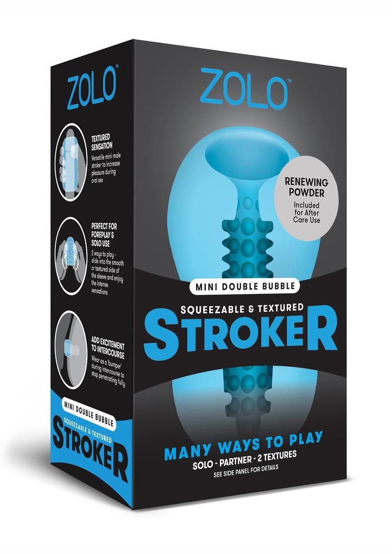 ZOLO DOUBLE BUBBLE MINI STROKER, Color: BLUE