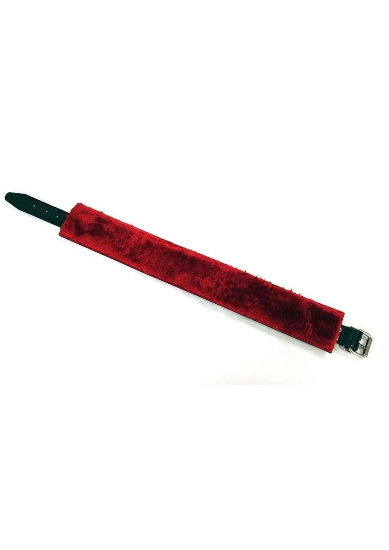 ROUGE FUR COLLAR, Color: BLACK/RED