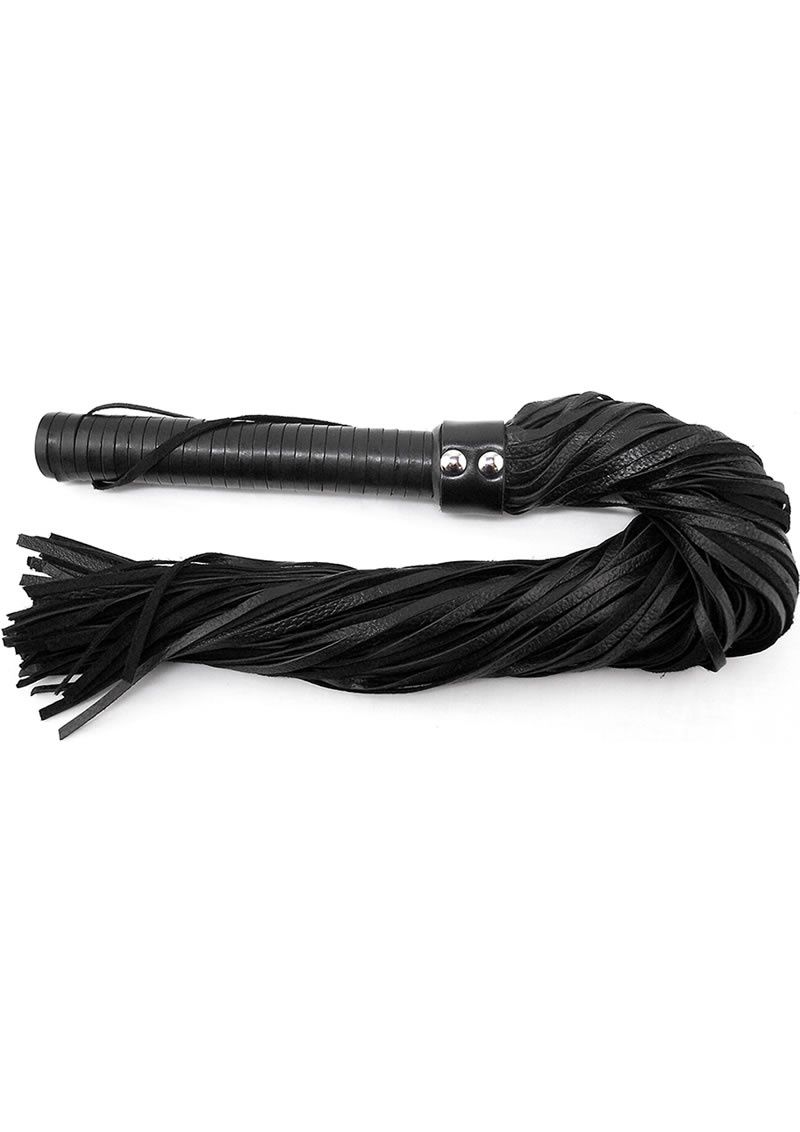 ROUGE LONG LEATHER FLOGGER, Color: BLACK