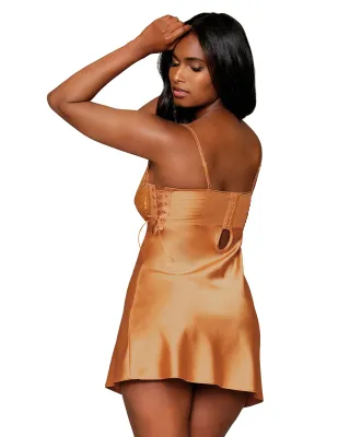 COPPER SATIN CHEMISE